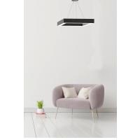 LED PASAJI 40 CM KARE AVİZE AYDINLATMA (SİYAH KASA) LP-1114-40S