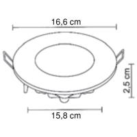 ATLANTİS 12 WATT SIVA ALTI SİYAH KASA YUVARLAK LED PANEL A2310S