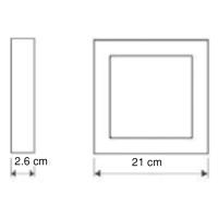 ATLANTİS 18 WATT SIVA ÜSTÜ SİYAH KASA KARE LED PANEL A2394S