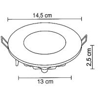 ATLANTİS 9 WATT SIVA ALTI SİYAH KASA YUVARLAK LED PANEL A2304S