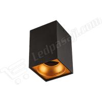 CATA BERGAMA SIVA ÜSTÜ GU10 DUYLU KARE DEKORATİF ARMATÜR (SİYAH - BAKIR) CT-5420 SB
