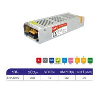 ERKLED 12 VOLT 20 AMPER LED TRAFOSU ERK1250