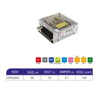 ERKLED 12 VOLT 2.1 AMPER LED TRAFOSU ERK2025