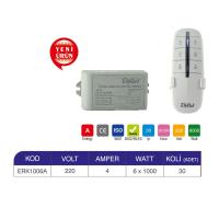 ERKLED 6 KANAL AVİZE KUMANDASI ERK1006A