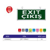 ERKLED LED ÇİFT TARAFLI EXİT ÇIKIŞ ARMATÜRÜ ERK6003