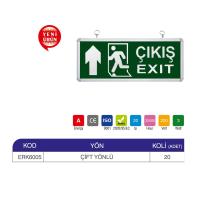 ERKLED LED ÇİFT TARAFLI EXİT ÇIKIŞ ARMATÜRÜ ERK6005