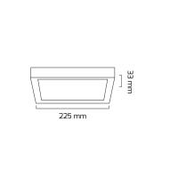 GOYA 18 WATT SIVA ÜSTÜ KARE LED PANEL ARMATÜR GY 1884-18