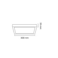 GOYA 24 WATT SIVA ÜSTÜ KARE LED PANEL ARMATÜR GY 1884-24